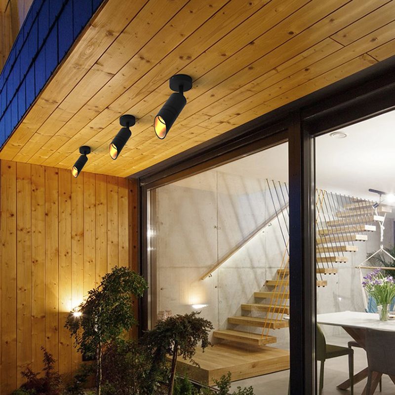 Adjustable 1 - Light Wall Mount Light Modern Wall Reading Spotlight in Dark Black