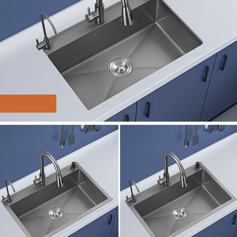 Contemporary Style Kitchen Sink Soundproof Kitchen Sink with Basket Strainer