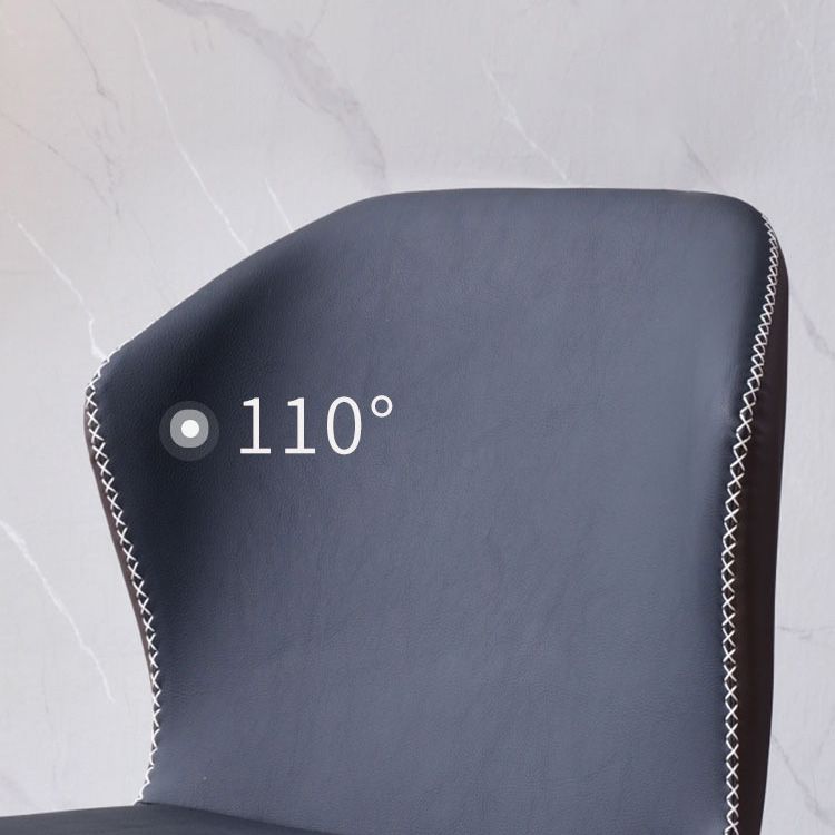 Modern Dining Chairs Faux Leather Side Chairs without Armrest for Dining Room