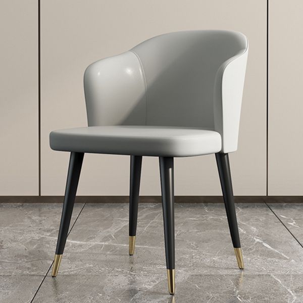 Minimalist Style Dining Set with Rectangle Shape Table and Upholstered Chairs