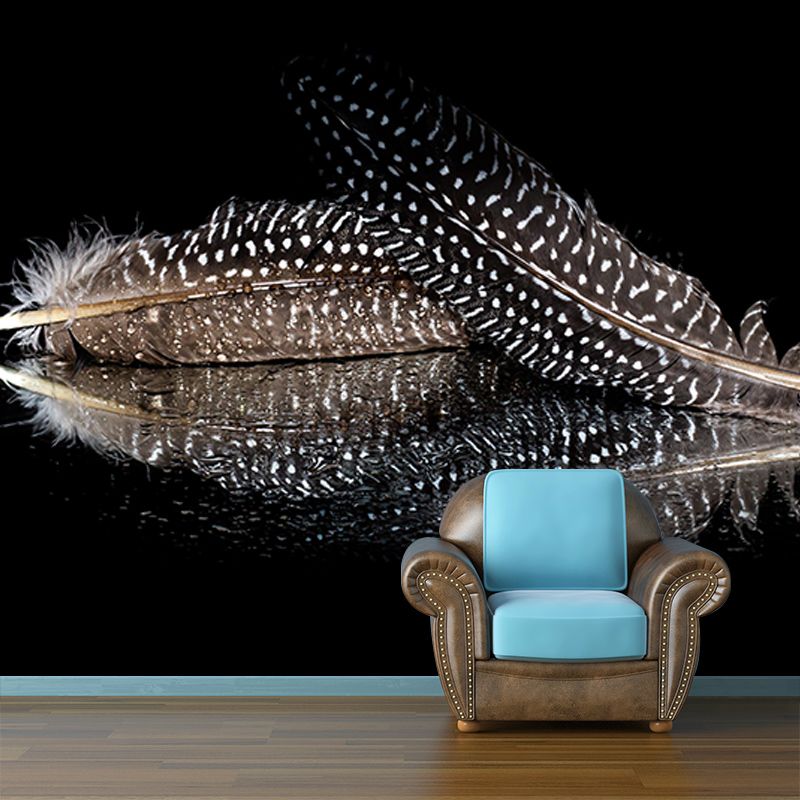 Feather Mural for House Interior Mildew Resistant, Custom Size Available