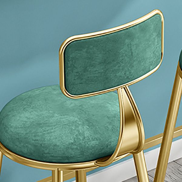 Round Bar Stools Industrial Dining Stools with Gold Metal Base
