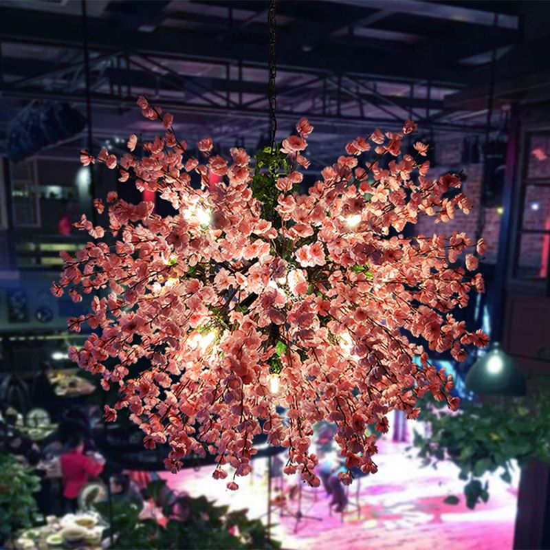 Metallic Kronleuchter Beleuchtung Bauernhaus Blume Esszimmer Suspension Anhänger Licht