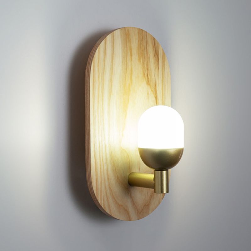 Modernism Wood Wall Light Acrylic Shaded Lighting for Bedroom