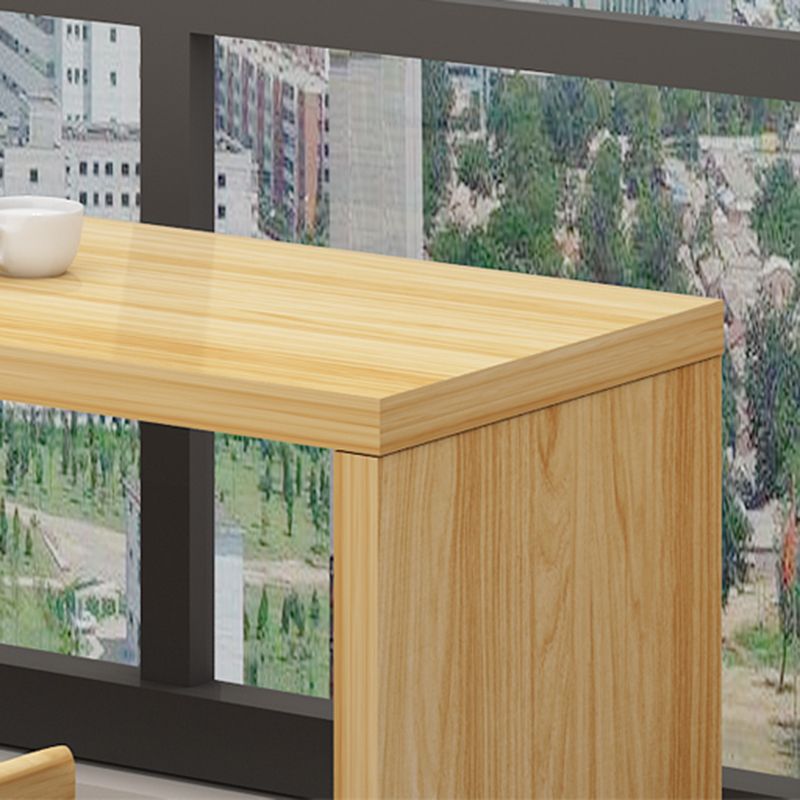 Wood Indoor Bistro Bar Height Cocktail Table Double Pedestal Counter Table