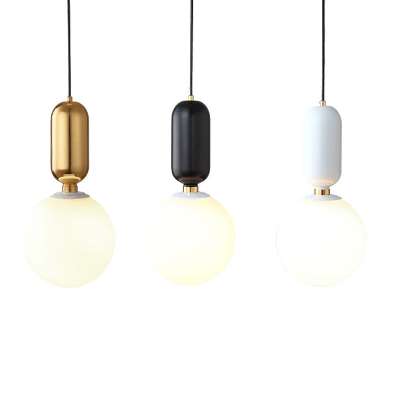 Nordische minimalistische Gla-Globus Hanging Lampe Single-Bulb Kreative Ausrufezeichen Anhänger Licht für Schlafzimmer