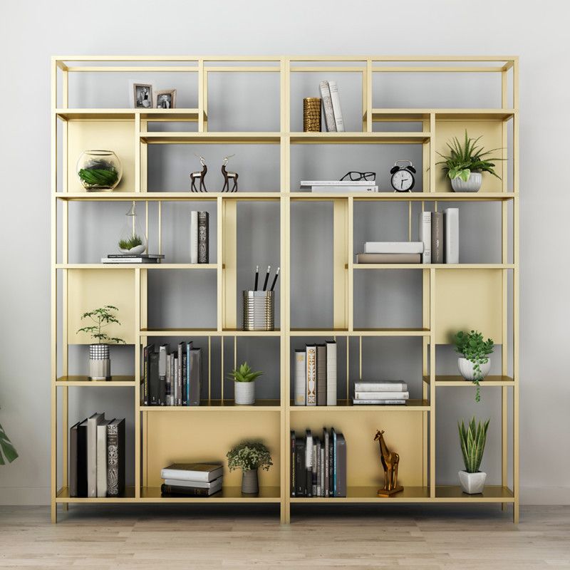 Metal Open Etagere Shelf Bookcase Vertical Shelves Included Bookshelf for Bedroom