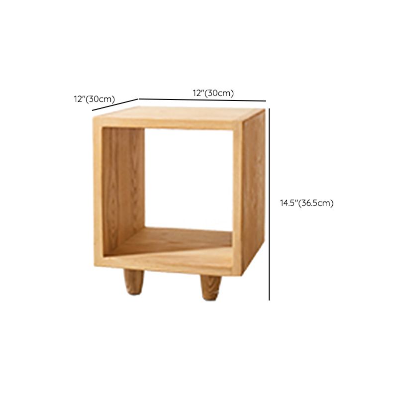 Modern Style Open Back Bookshelf Solid Wood Bookcase for Office