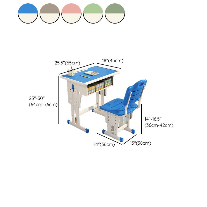 Adjustable Home Kids Desk Writing Desk Kids Desk and Chair with Hutch