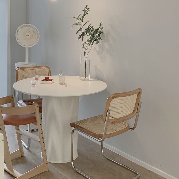 Sintered Stone Top Round Table for Restaurant Modern Kitchen Table with Pedestal Base