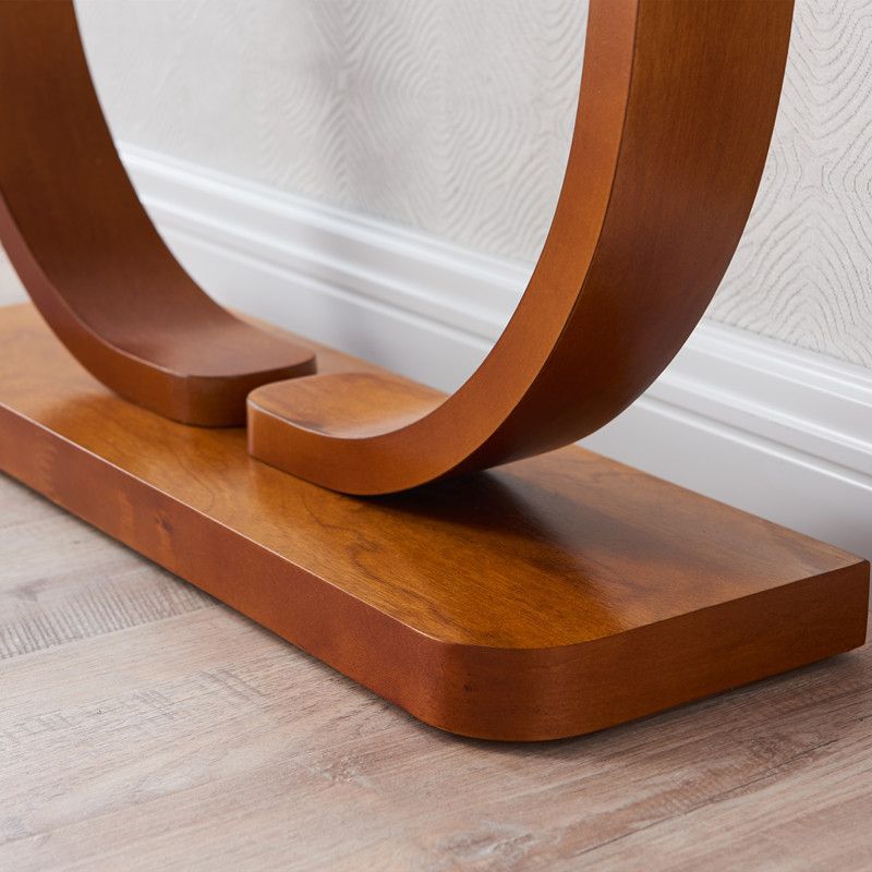 Solid Wood 31.5" Tall Console Table 1-shelf Accent Table for Hall