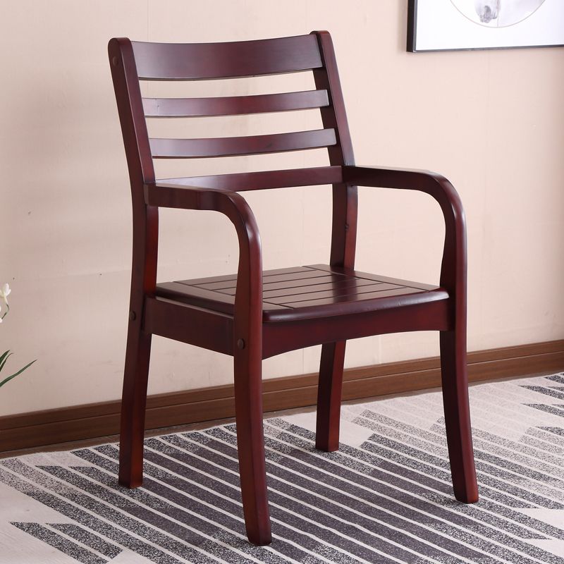 Contemporary Kitchen Wood Square Dining Chair Ladder Back Wood Counter Chair