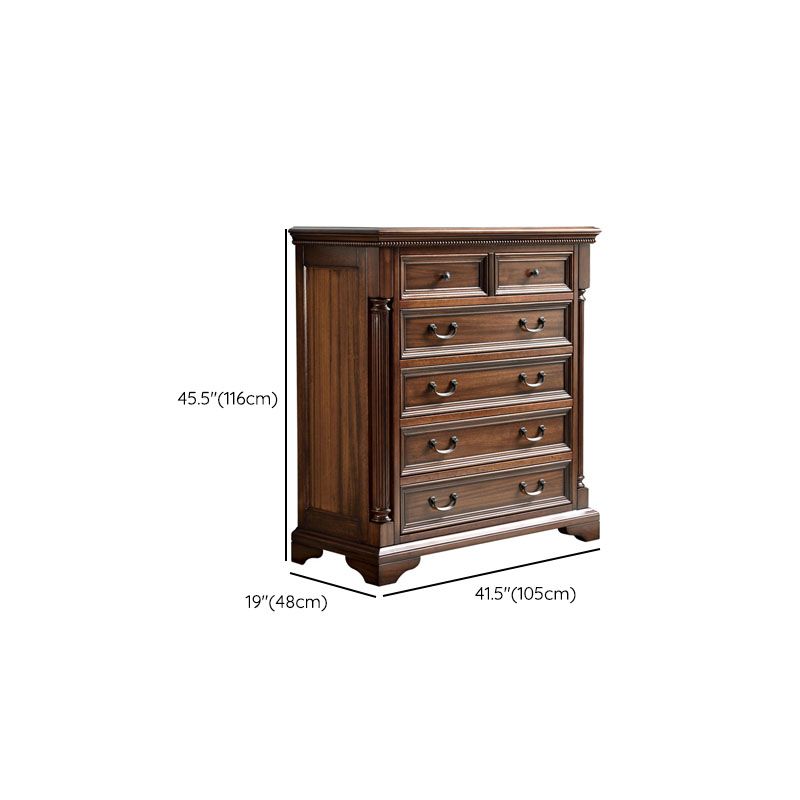 Contemporary Horizontal Double Dresser Wood Storage Chest for Bedroom