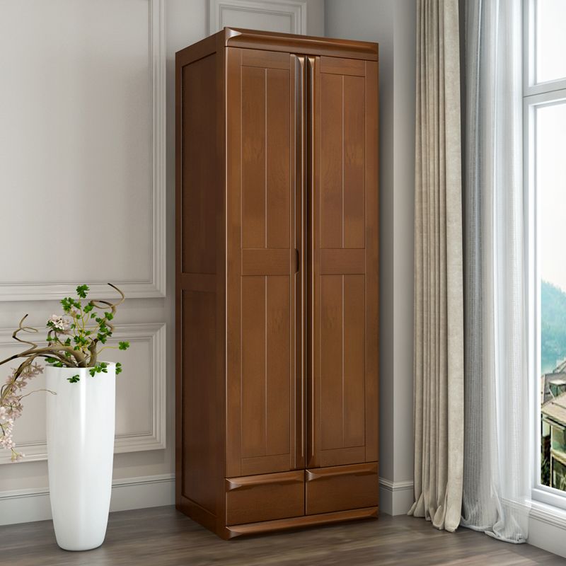 Rubberwood Wardrobe Cabinet With Drawer Traditional Wardrobe Closet