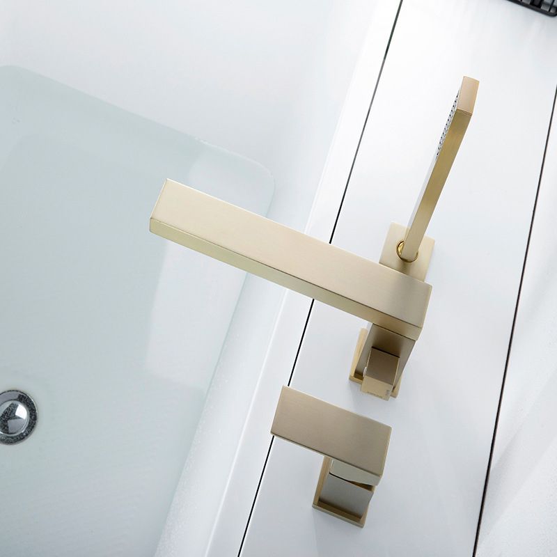 Deck Mounted Bathroom Faucet Modern Style Metal Bathroom Faucet