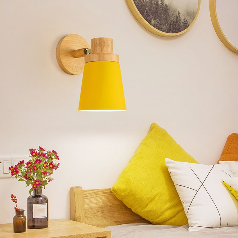 1-Light Tapered Wall Light Sconce Modern Style Metal Wall Mounted Lights