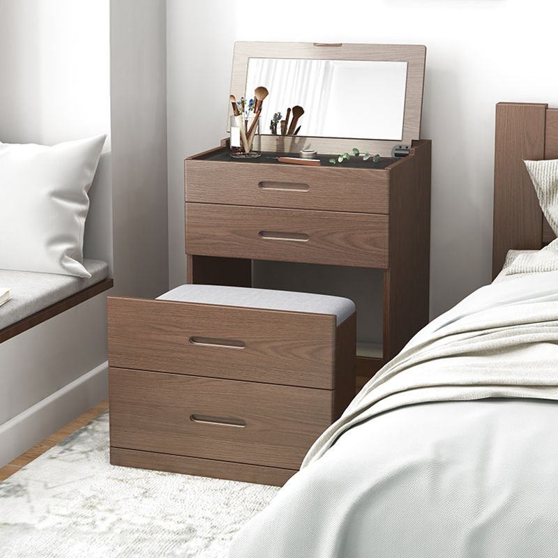 Solid Wood Makeup Vanity Desk Scandinavian Vanity Makeup Dressing Table Set