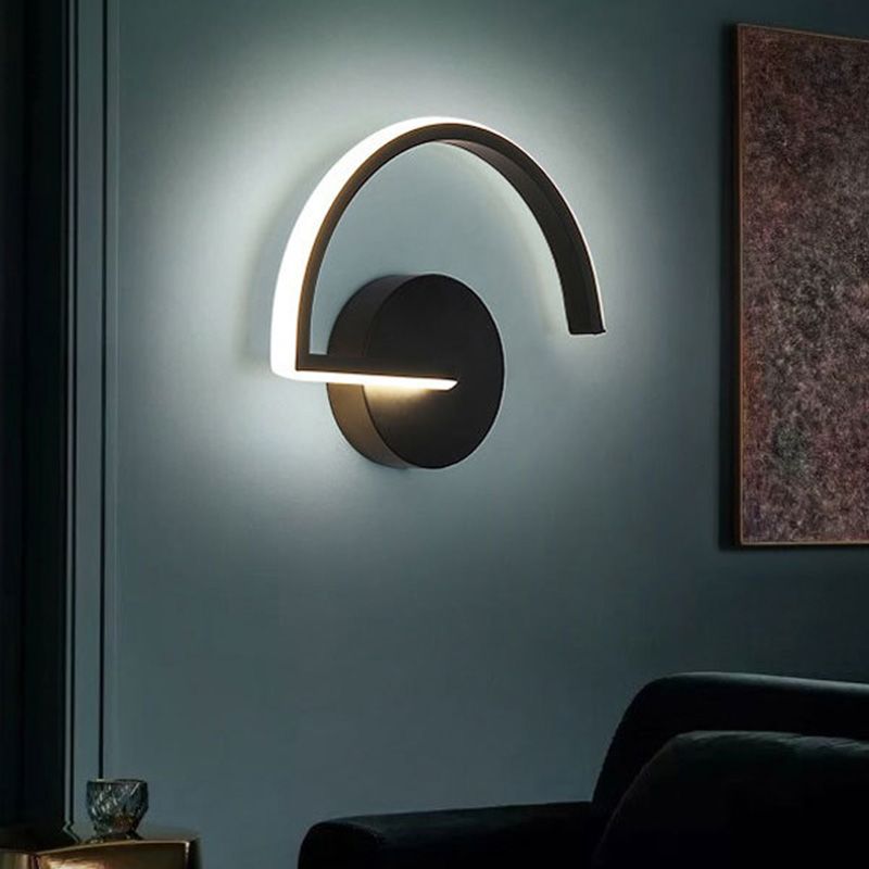 Lichtbogen Wandleuchte Leuchten minimalistische Metall Schlafzimmer LED -Wandbeleuchtung Ideen