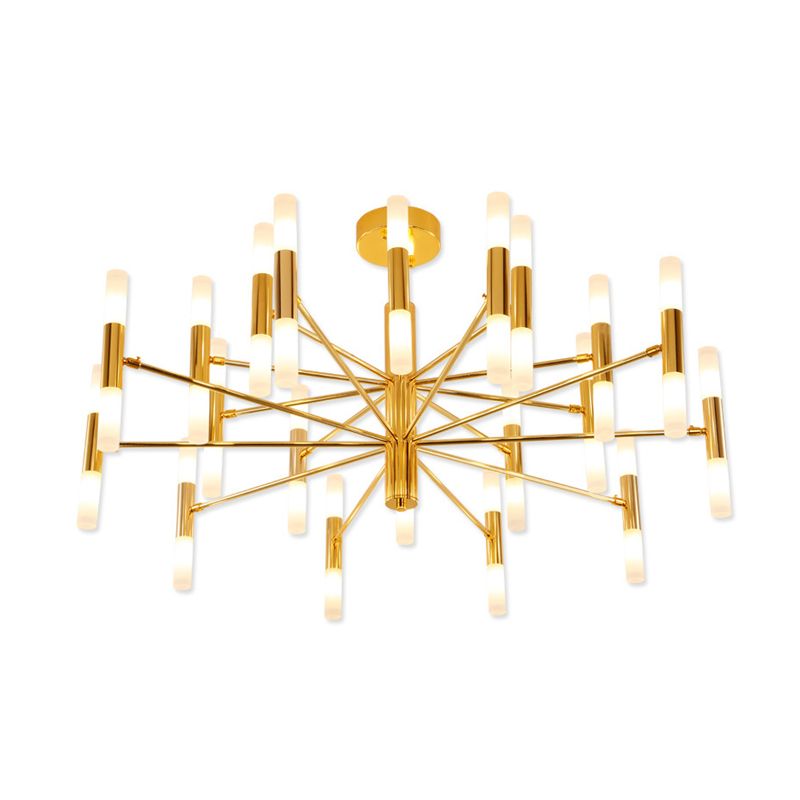 Illuminazione del soffitto del soggiorno a forma di radiale Metallic Postmodern Lent Light Segret