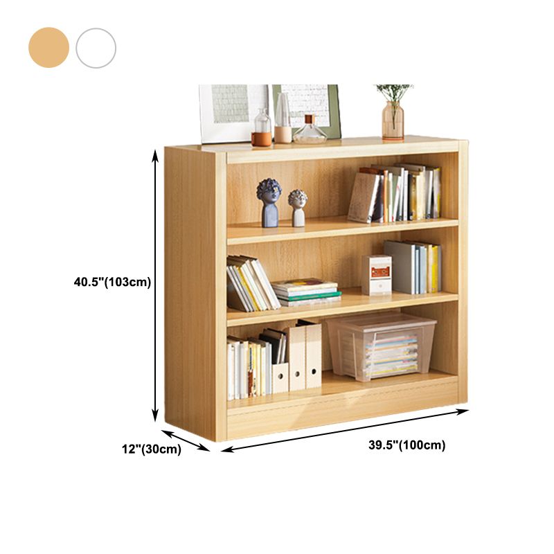 40.55"H Bookshelf Scandinavian Style Closed Back Bookcase for Home and Office