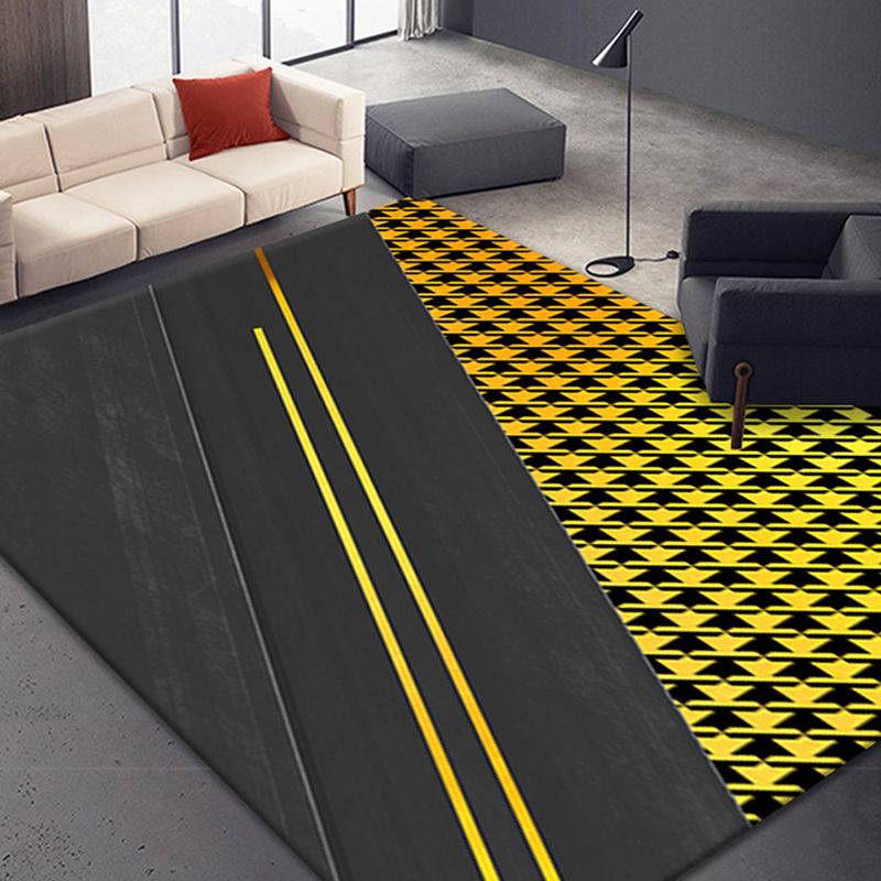 Individuality Modern Area Rug Luxurious Geometry Carpet Non-Slip Backing Carpet for Home Decoration