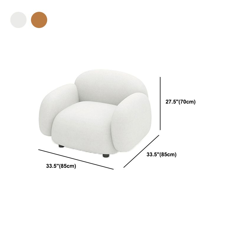 27.5" H Modern Faux Leather/wool Square Arm Sofa For Living Room