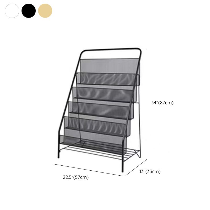 Glam Shelf Bookcase Closed Back Metal Book Shelf for Study Room