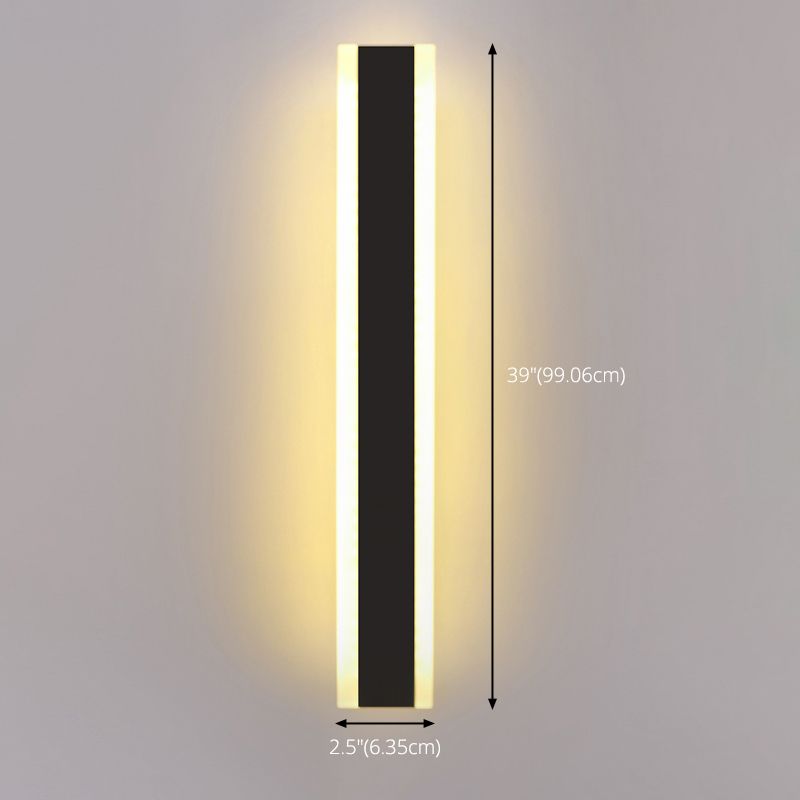 Rechteck -Wandleuchten moderne minimalistische Acryl 1 Licht Eitelkeit Licht