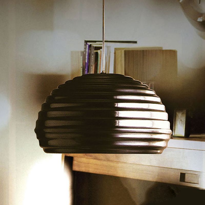 Bowl Metal Down Lighting Modern 1 Bulbo CRome colgante colgante Luz para dormitorio