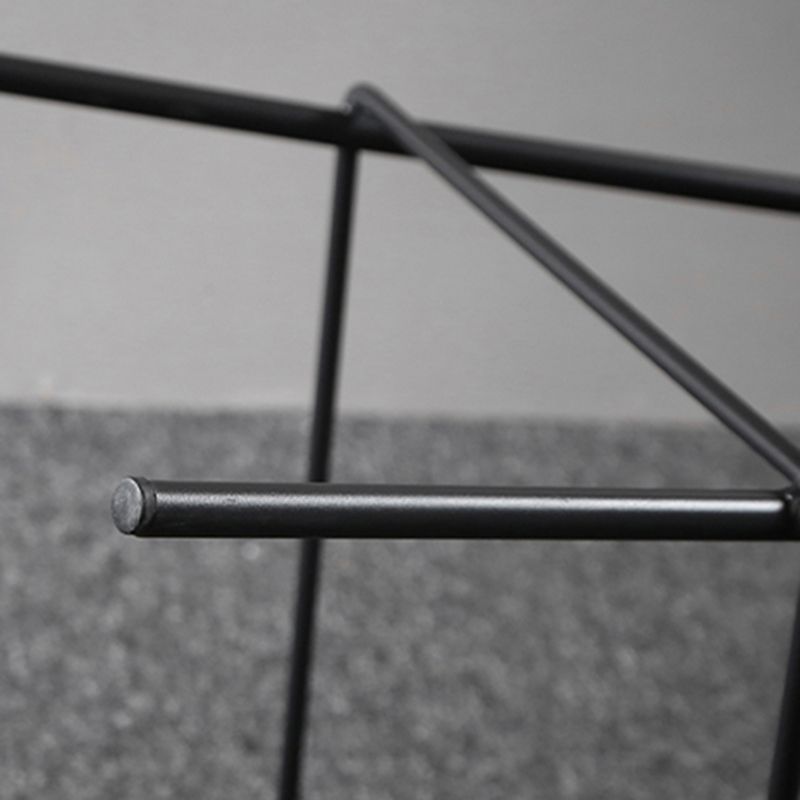 Metal Legs Bucket Bar Stool Industrial Faux Leather Armless Counter Stool