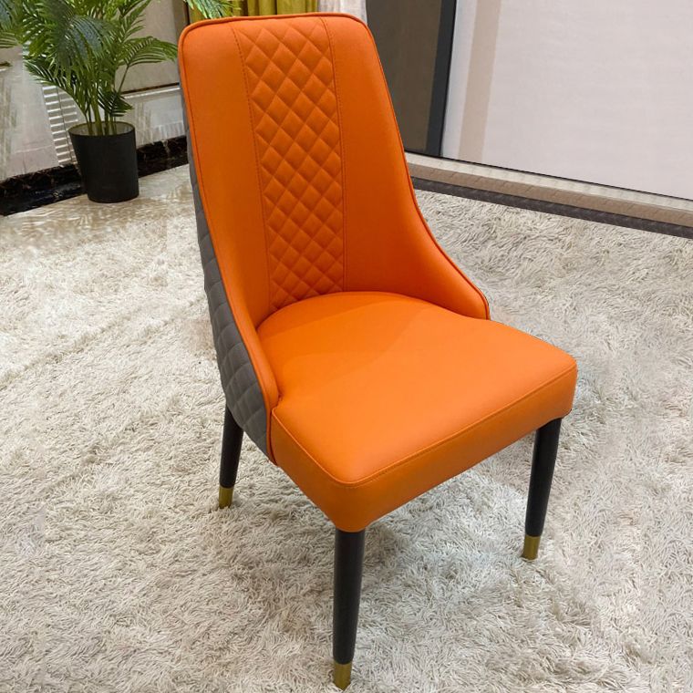 Solid Wood Modern Home Dining Chair Matte Finish Parsons Side Chair