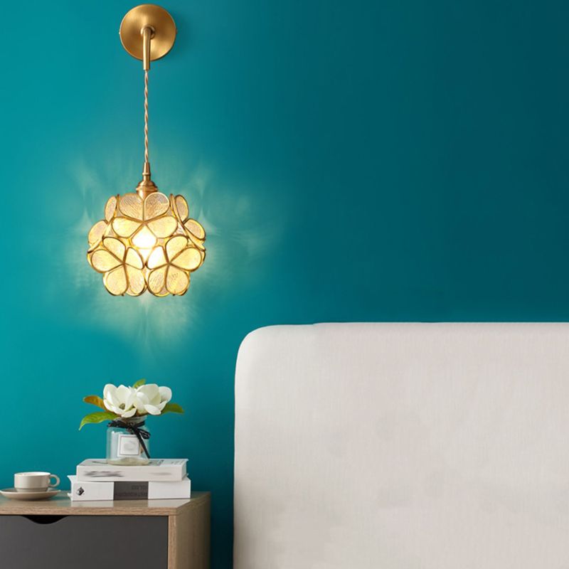 Post Modern 1 - Light Wall Sconce Solid Brass and Glass Wall Lighting Fixture in Gold
