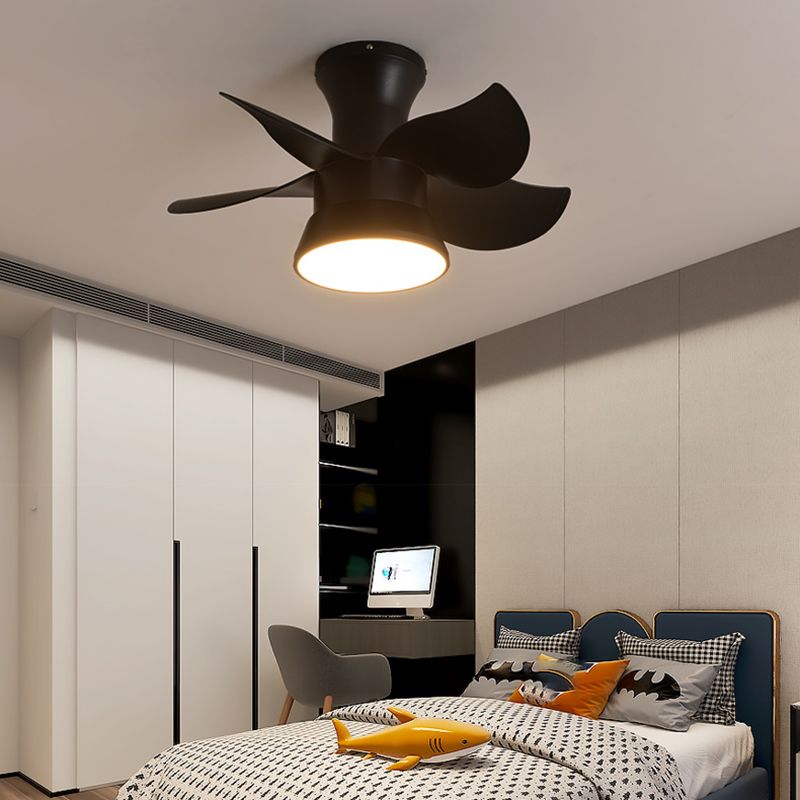 Modern Style Ceiling Fan Lamp Metal 1 Light Ceiling Fan Lighting for Dining Room