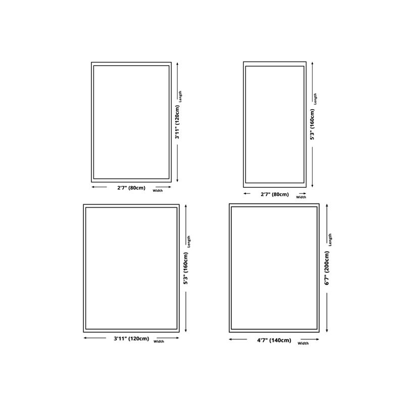 Modern Area Carpet Contrast Panel Polyester Area Rug Stain Resistant Area Carpet for Living Room