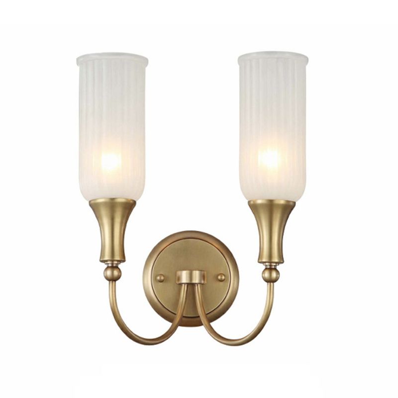 Glass Cylinder Wall Sconces Industrial Style Multi Lights Wall Mounted Lamps