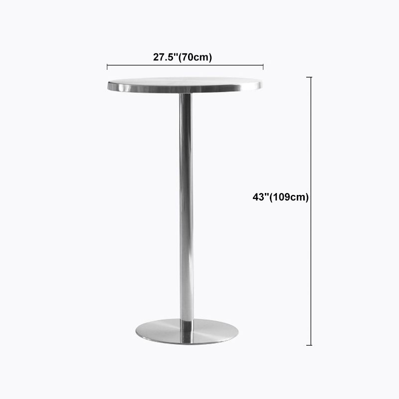 Industrial Round Bar Counter Table Metal Dining Table for Kitchen