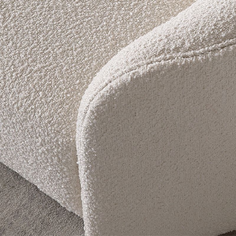 Beige Fabric Sectional Sofa Sloped Arm Sectional with Pillows