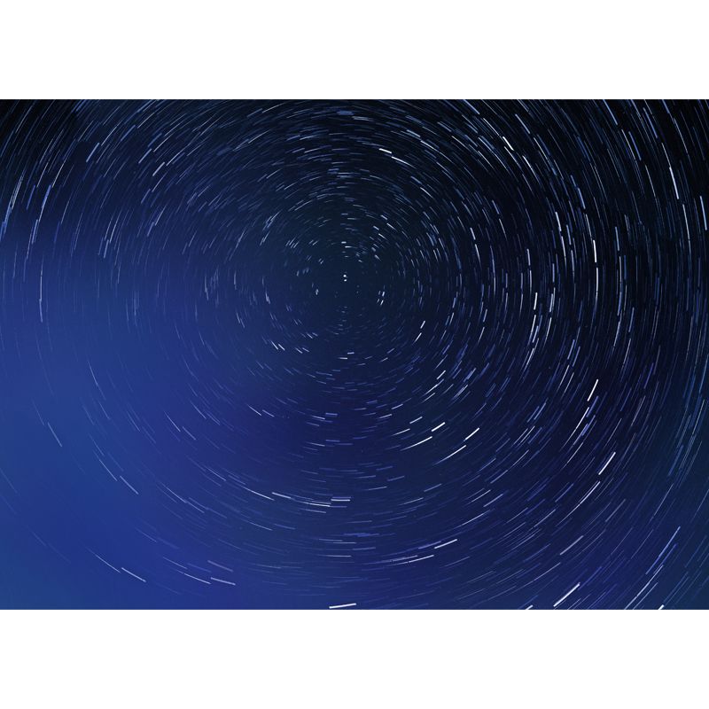 Space Swirl Pattern Wallpaper Mural Modern Smooth Wall Decor in Blue, Non-Woven Made