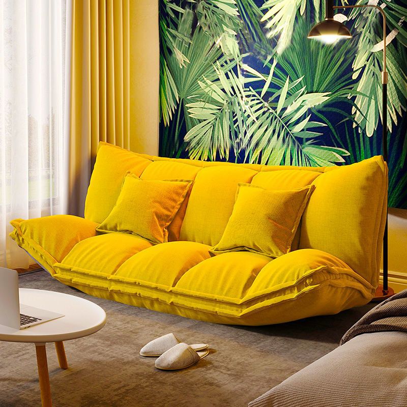 Contemporary Tight Back Convertible Sleeper Sofa Solid Color Fabric Armless Sofa