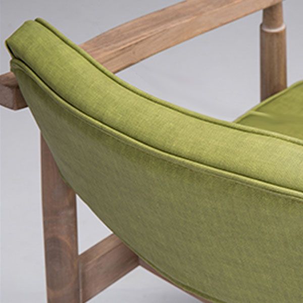 Silla de comedor con brazo abierto para cafetería de granja, acabado mate de cuero