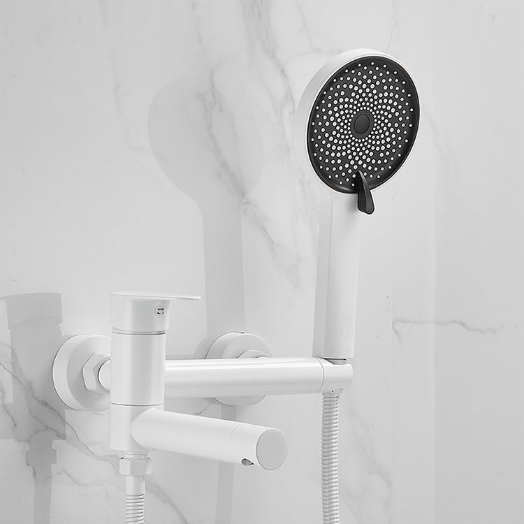 Wall Mounted Metal Tub Filler Low Arc Single Handle Tub Faucet Trim