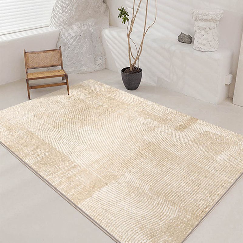 Alfombra de alfombra de poliéster moderno marrón alfombra lavable alfombra para sala de estar