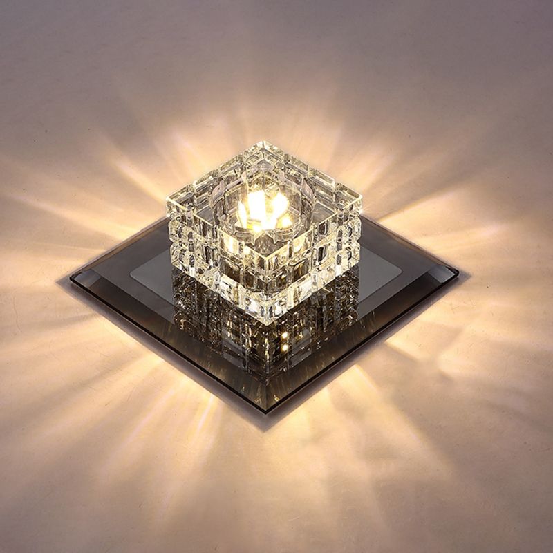 Geometric Flush Mount Light Modern Flush Mount Ceiling Light with Hole 3'' Dia