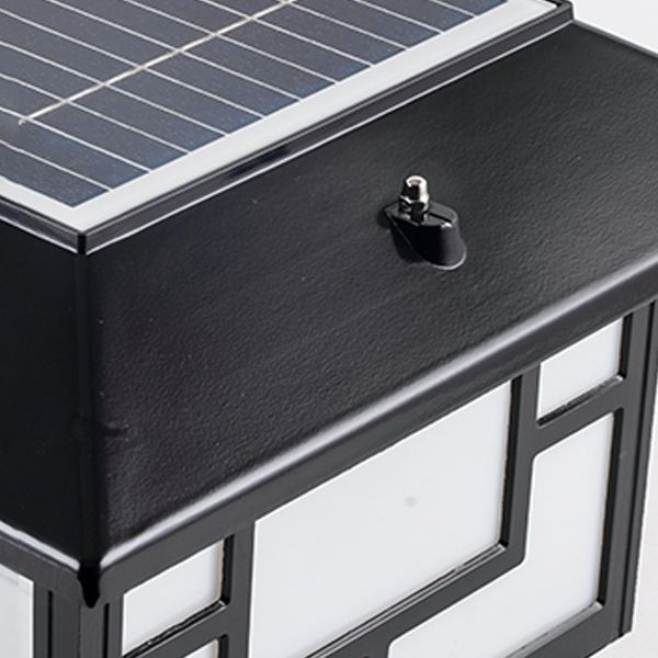 Simple LED Pillar Light Modern Solar Lighting Fixture for Garden