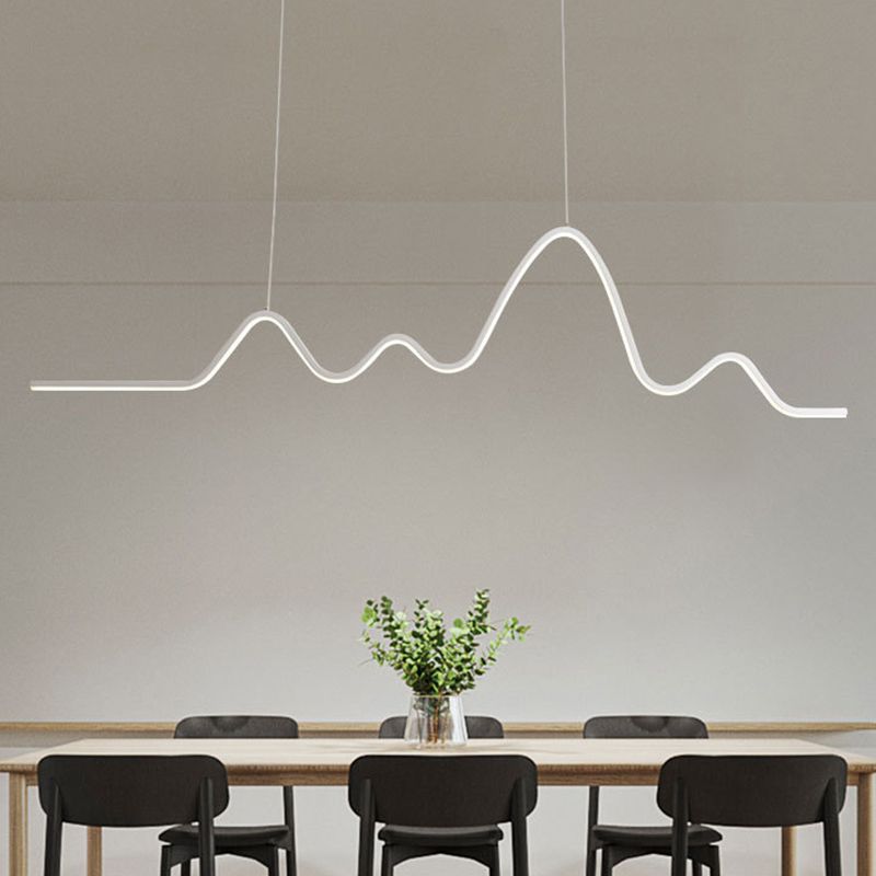Modern Style Geometric Shape Island Pendant Acrylic Island Light Fixtures for Living Room