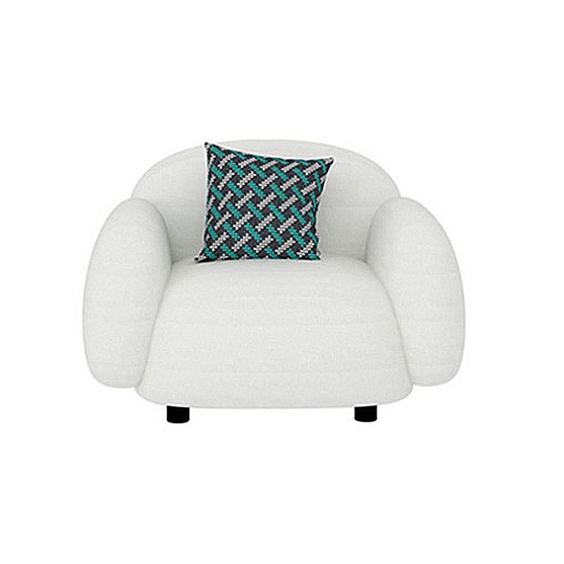 Contemporary Standard Settee with Tight Back Sofa and Black Base