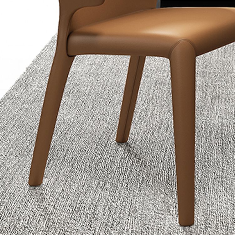 Contemporary Style Dining Chair Faux Leather Low Back Dining Side Chair