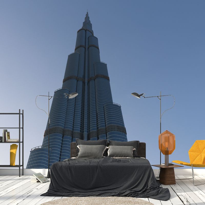 Photo City Architecture Mural Personalized Size Wall Covering for Meeting Room