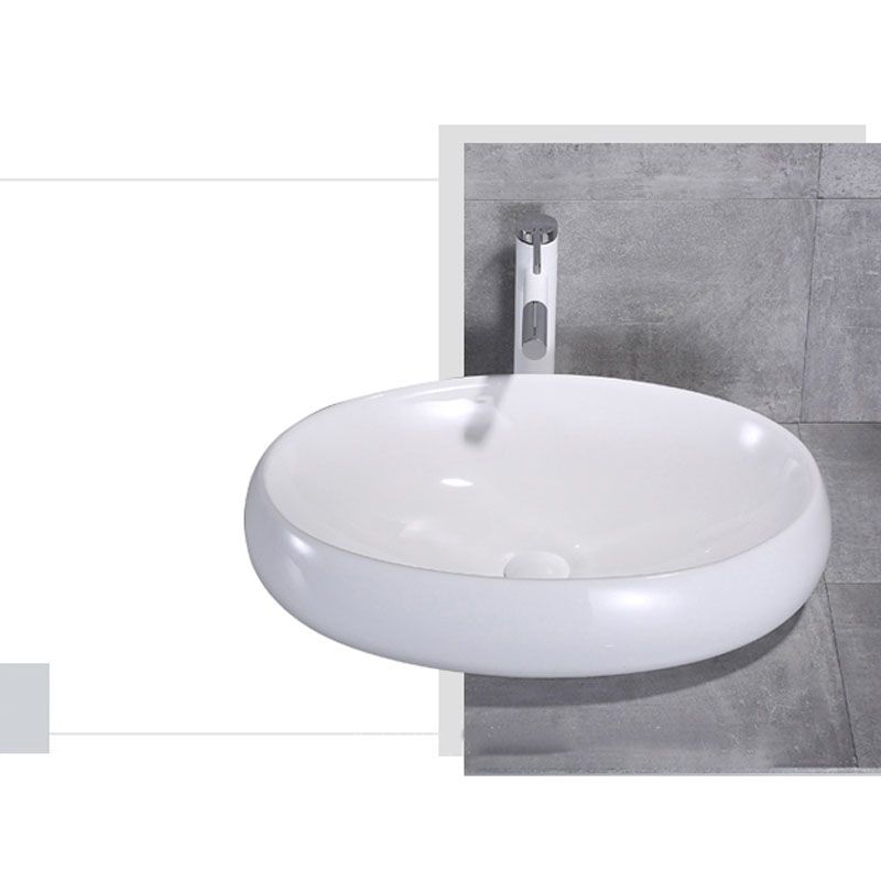 Porcelain Bathroom Sink Contemporary Simple Vessel Bathroom Sink