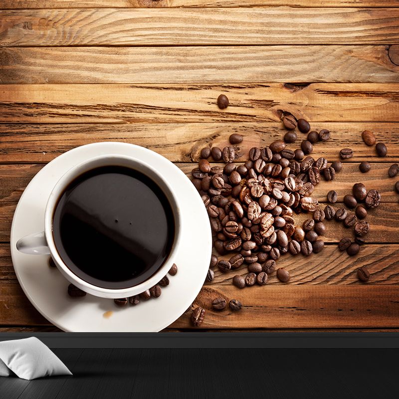 Soft Color Coffee Wall Mural Eco-friendly Modernism Commercial Use Wall Decoration